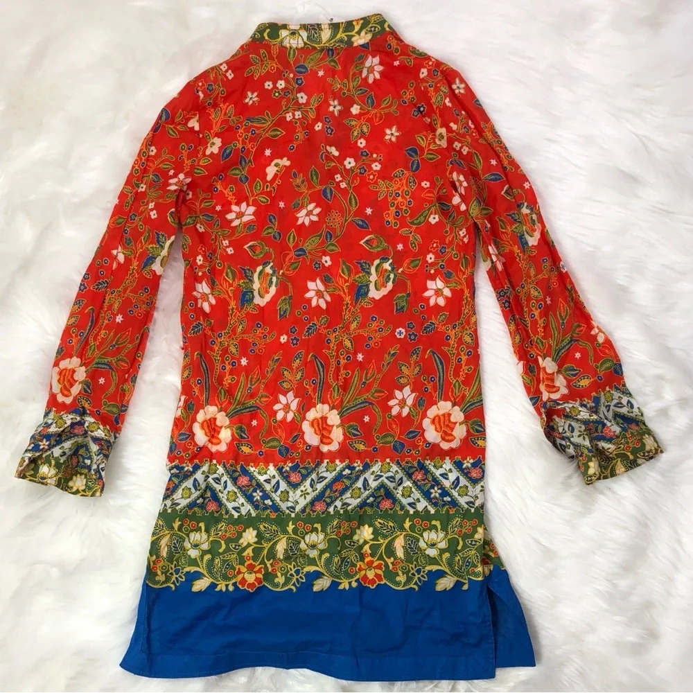 NWT $350 Tory Burch Stephanie Tunic Dress in Batik Floral